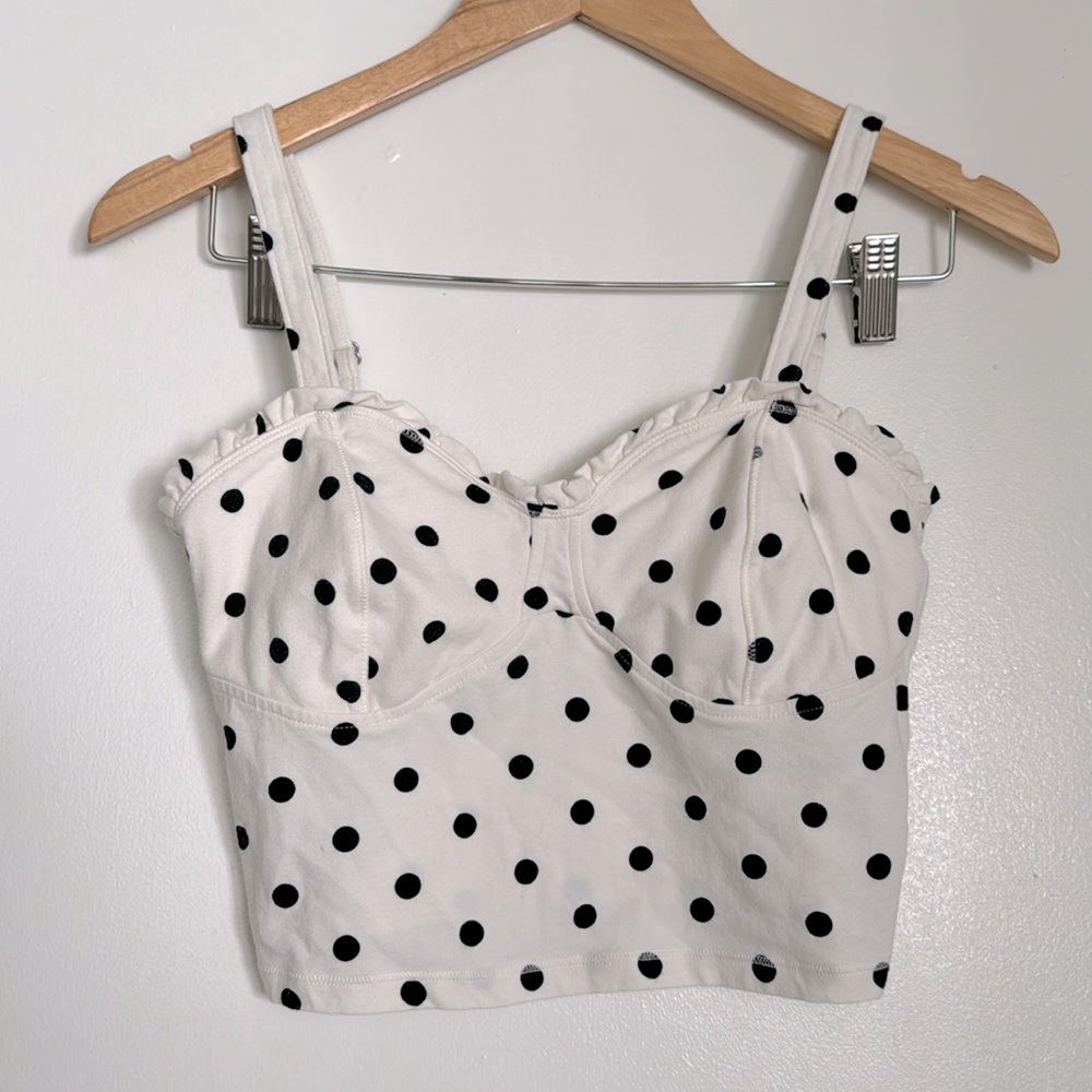 Abercrombie polka dot crop top